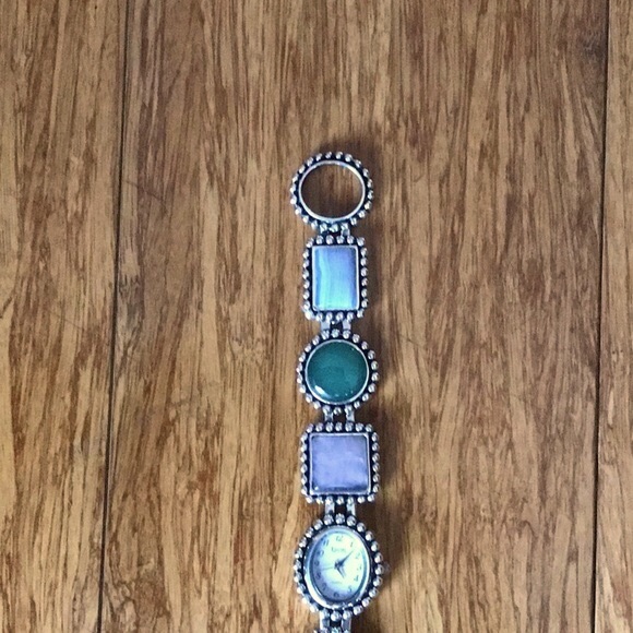 NIB Kristine Quartz Watch Multi Stone Toggle Bracelet main image 10